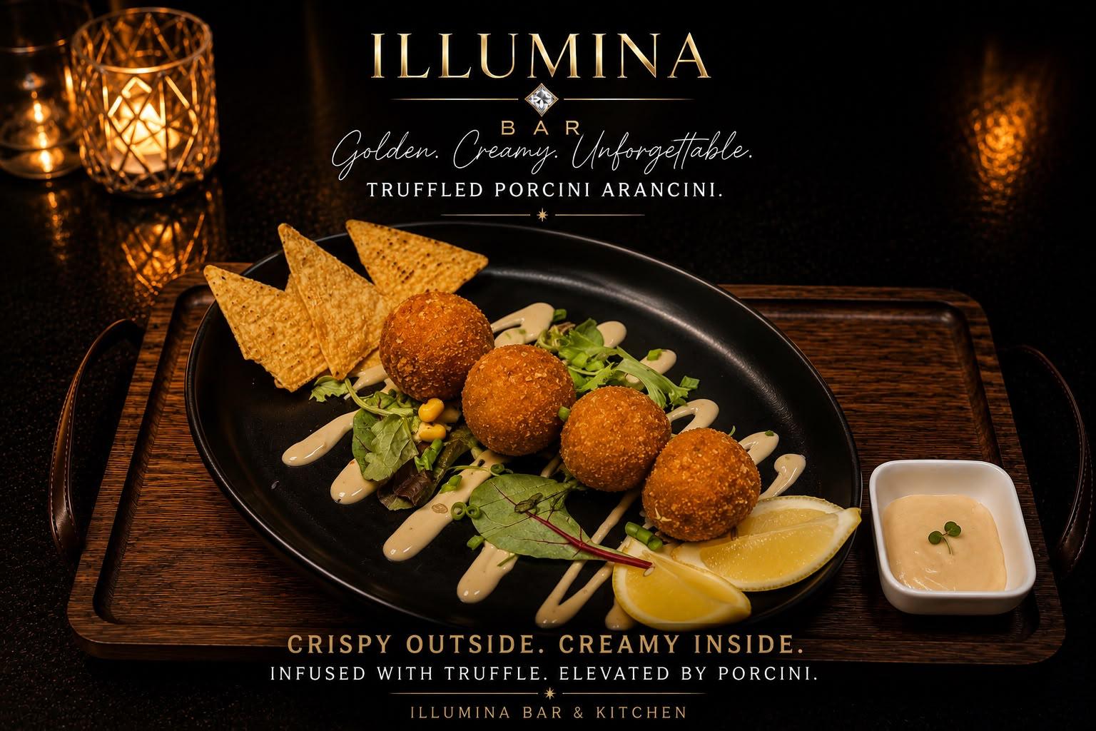 Illumina truffled porcini arancini